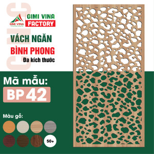 Vách ngăn bình phong trang trí bằng gỗ BP42