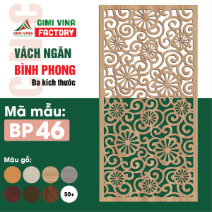 Vách ngăn bình phong chất liệu gỗ BP46