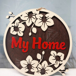 Bảng gỗ decor My home 