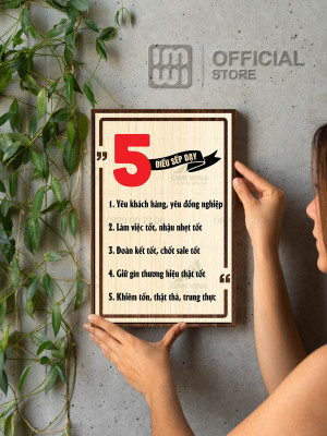 Tranh động lực 5 Điều Sếp Dạy
