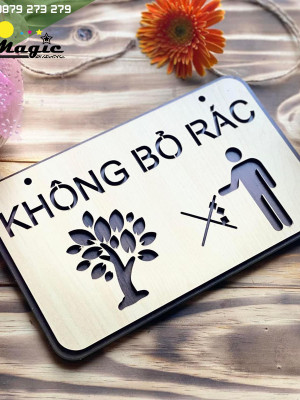 Bảng treo cấm bỏ rác độc đáo, giá rẻ