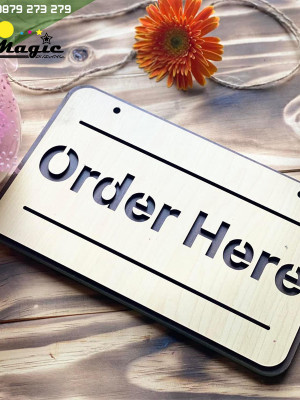 Bảng treo gọi món tại đây - Order here treo 