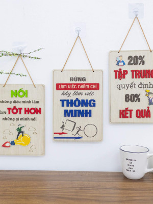 Tranh động lực gỗ treo tường.