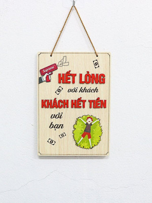 Tranh động lực gỗ hết tiền với khách, khách hết tiền với bạn