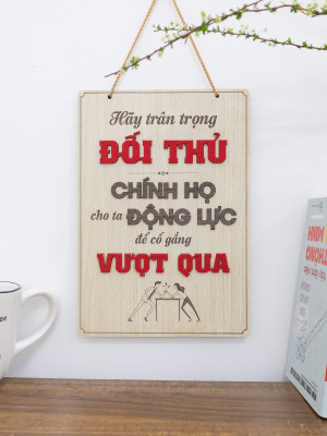 Tranh động lực gỗ đối thủ cho ta động lực vượt qua khó khăn