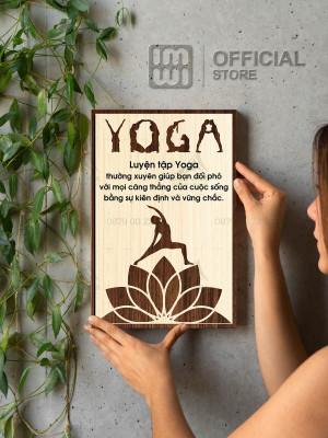 Tranh gỗ decor Luyện Tập Yoga Giúp Bạn Đối Phó Với Căng Thẳng Của Cuộc Sống