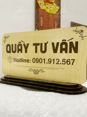 Bảng gỗ để bàn Quầy tư vấn