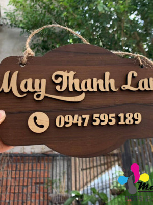 Bảng gỗ shop May Thanh Lan