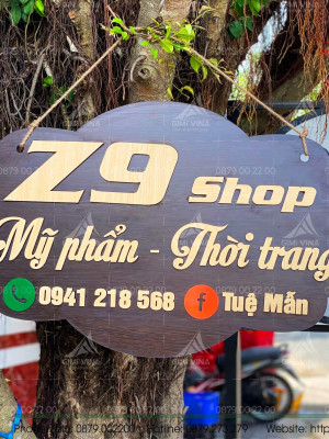 Bảng gỗ màu nâu Z9 shop