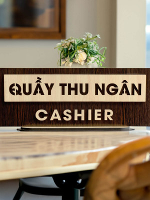 Bảng Quầy thu ngân - Cashier để bàn bằng gỗ hàng cao cấp