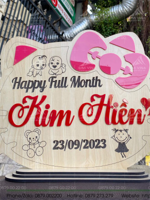 Bảng gỗ tên shop Kim Hiền