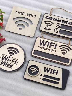 Bảng gỗ Wifi nhiều mẫu