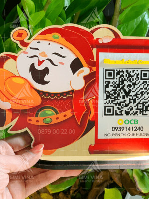 Bảng QR code để bàn ông thần tài