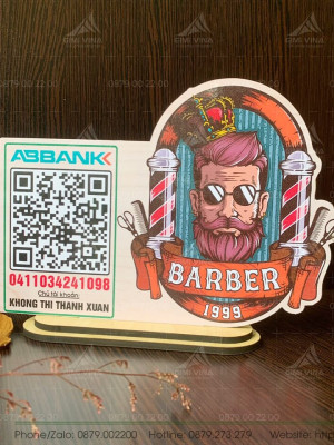 Bảng QR ngân hàng Barber shop