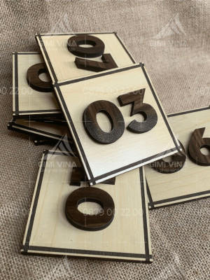 Bộ thẻ số bàn 