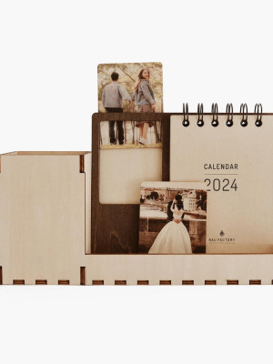 Lịch gỗ Khung Tranh để phụ kiện đa năng, in hình theo yêu cầu