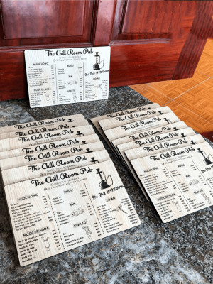 Menu - Bảng giá bằng gỗ