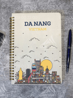 Sổ tay lò xo bìa gỗ SOTA003 TP Đà Nẵng