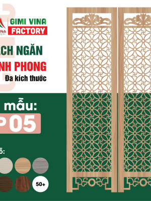 Vách ngăn bình phong bằng gỗ BP05