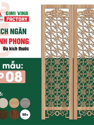 Vách ngăn phòng bình phong trang trí BP08