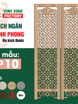 Vách ngăn bình phong bằng gỗ cao cấp BP10