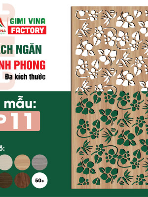 Vách ngăn bình phong bằng gỗ BP11