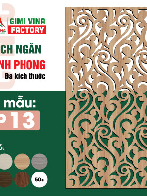 Bình phong vách ngăn bằng gỗ cao cấp BP13