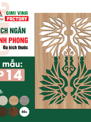 Vách ngăn bình phong BP14 chất liệu gỗ cao cấp  