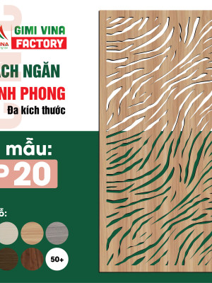 Bình phong vách ngăn bằng gỗ phân chia phòng BP20
