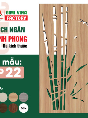 Vách ngăn gỗ phân chia phòng, bình phong trang trí BP22