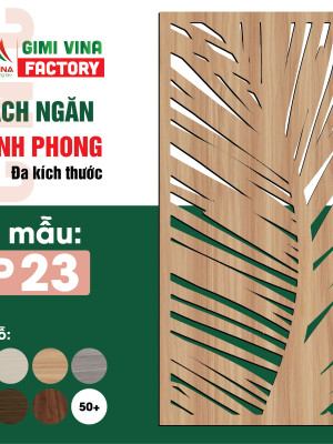 Vách ngăn bình phong gỗ cao cấp BP23