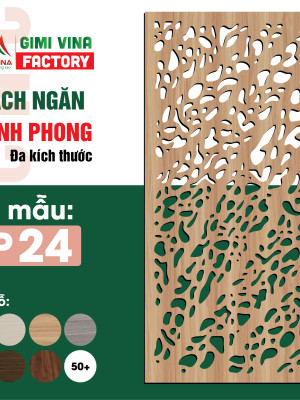 Vách ngăn bình phong gỗ BP24