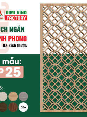 Vách ngăn binh phong gỗ cao cấp BP25