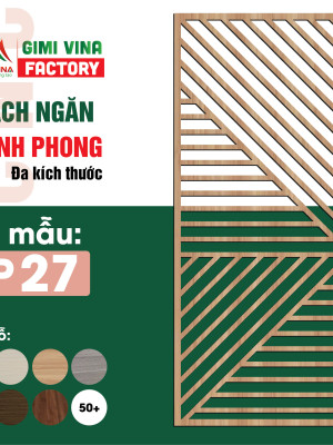Vách ngăn bình phong gỗ BP27