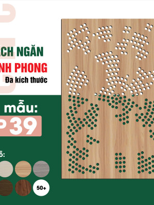 Vách ngăn bình phong gỗ BP39
