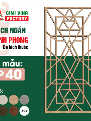 Vách ngăn bình phong gỗ BP40