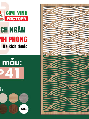 Vách ngăn bình phong gỗ BP41