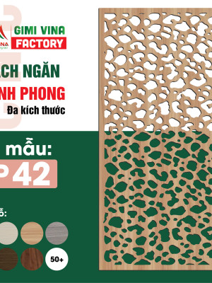 Vách ngăn bình phong trang trí bằng gỗ BP42
