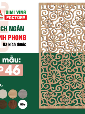 Vách ngăn bình phong chất liệu gỗ BP46