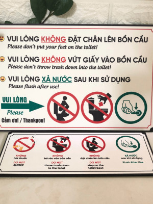 Bảng chỉ dẫn dán nhà vệ sinh WC