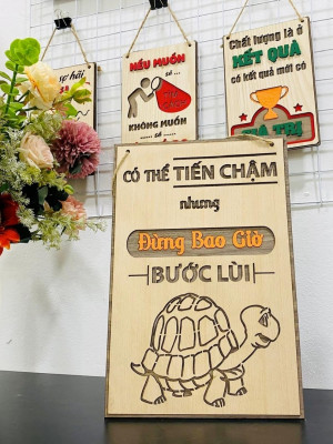 Tranh động lực Có thể tiến chậm nhưng đừng bao giờ lùi bước