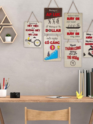 Tranh động lực gỗ treo tường tạo động lực cho nhân viên