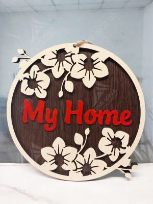 Bảng gỗ decor My home 